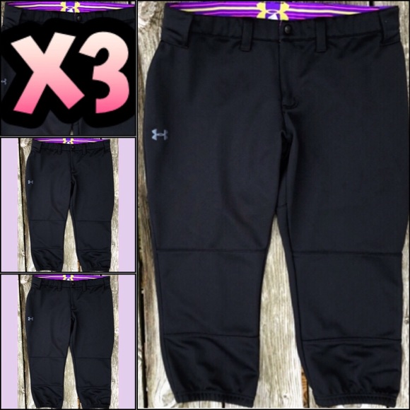 black under armour softball pants